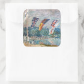 Alfred Sisley - Regatta in Molesey Vierkante Sticker (Tas)