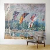 Alfred Sisley - Regatta in Molesey Wandkleed (In Situ (horizontaal))