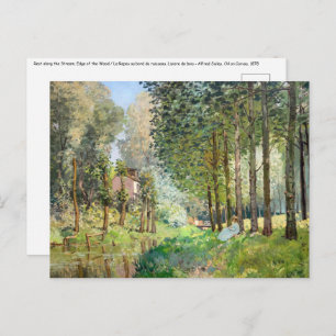 Alfred Sisley - Rest langs de Stream Briefkaart