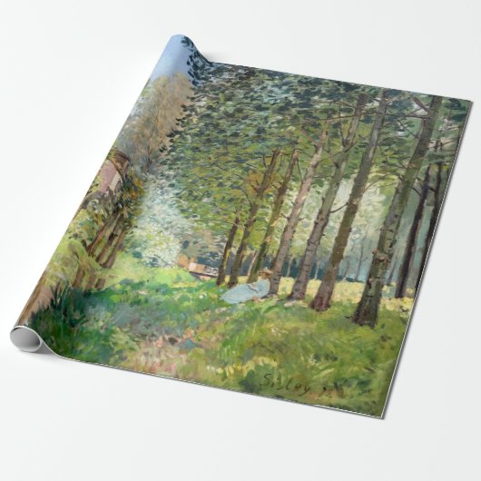 Alfred Sisley - Rest langs de Stream Cadeaupapier (Uitgerold)