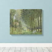 Alfred Sisley - Rest langs de Stream Canvas Afdruk (Insitu (Houten vloer))