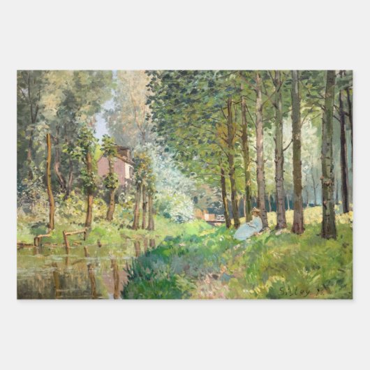 Alfred Sisley - Rest langs de Stream Inpakpapier Vel (Voorkant)