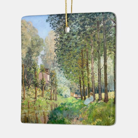 Alfred Sisley - Rest langs de Stream Keramisch Ornament (Links)