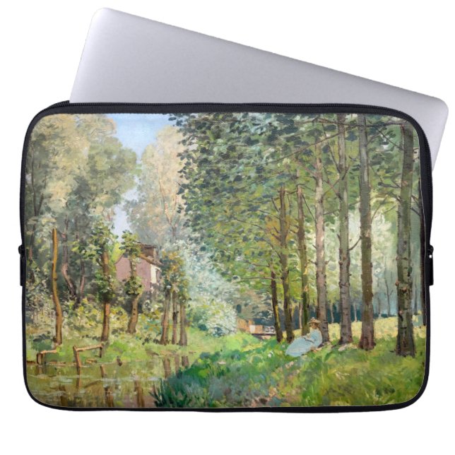 Alfred Sisley - Rest langs de Stream Laptop Sleeve (Voorkant)