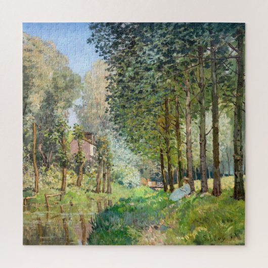 Alfred Sisley - Rest langs de Stream Legpuzzel (Verticaal)