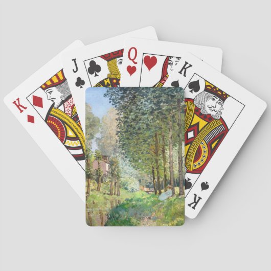 Alfred Sisley - Rest langs de Stream Pokerkaarten (Achterkant)