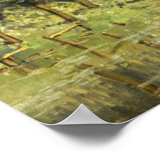 Alfred Sisley Rest langs de Stream Poster (Hoek)