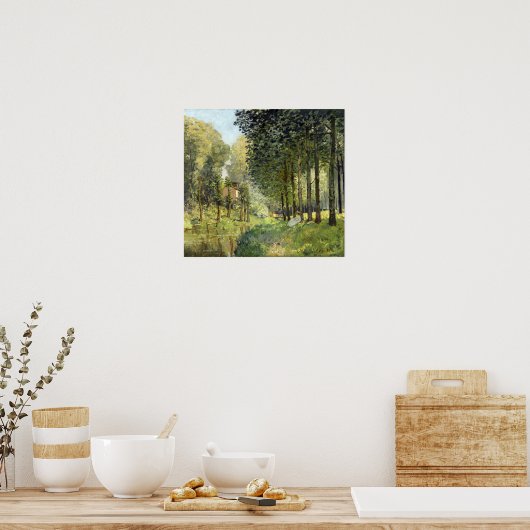 Alfred Sisley Rest langs de Stream Poster (Keuken)