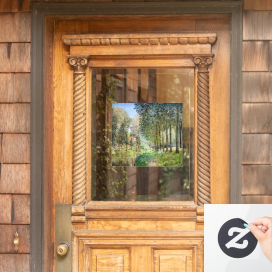 Alfred Sisley - Rest langs de Stream Raamsticker (Huis Deur)