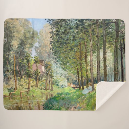 Alfred Sisley - Rest langs de Stream Sherpa Deken (Voorkant (horizontaal))