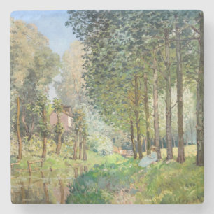 Alfred Sisley - Rest langs de Stream Stenen Onderzetter