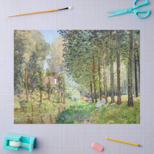 Alfred Sisley - Rest langs de Stream Tissuepapier (Craft)