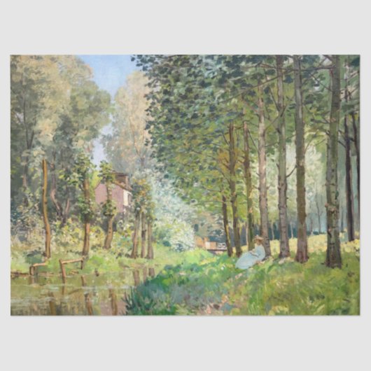 Alfred Sisley - Rest langs de Stream Tissuepapier (Voorkant)