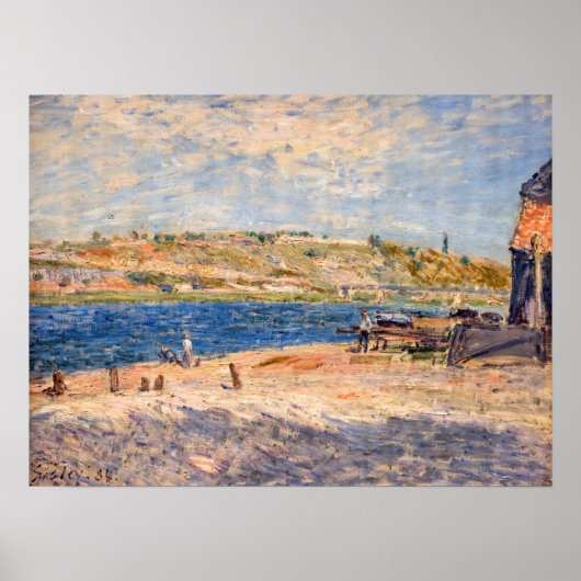 Alfred Sisley - River Banks bij Saint-Mammes Poster (Voorkant)
