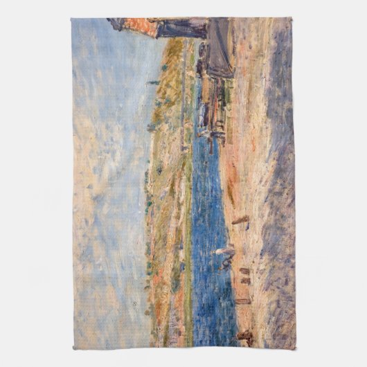 Alfred Sisley - River Banks bij Saint-Mammes Theedoek (Verticaal)