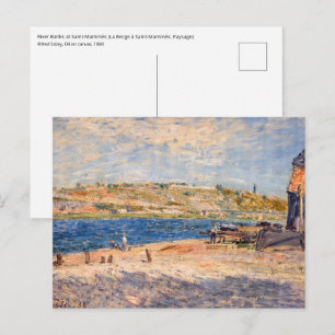 Alfred Sisley - Rivieroevers bij Saint-Mammes Briefkaart