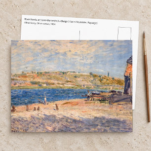 Alfred Sisley - Rivieroevers bij Saint-Mammes Briefkaart