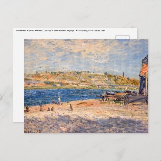 Alfred Sisley - Rivieroevers bij Saint-Mammes Briefkaart (Voorkant / Achterkant)