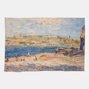 Alfred Sisley - Rivieroevers bij Saint-Mammes Theedoek