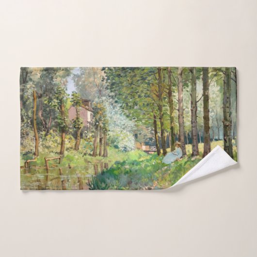 Alfred Sisley - Rust langs de beek Bad Handdoek (Handdoek)