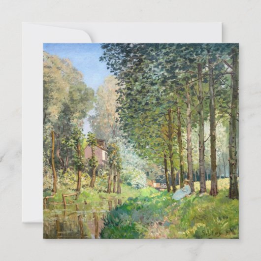 Alfred Sisley - Rust langs de beek Bedankkaart (Voorkant)