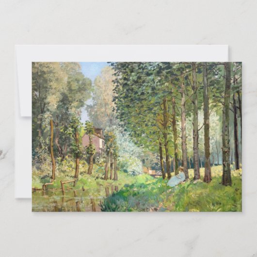 Alfred Sisley - Rust langs de beek Bedankkaart (Voorkant)
