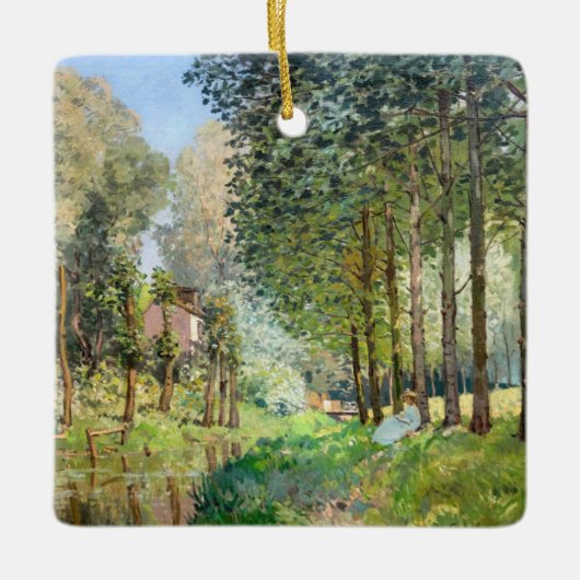Alfred Sisley - Rust langs de beek Keramisch Ornament (Voorkant)