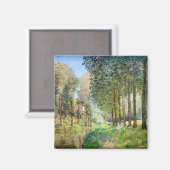 Alfred Sisley - Rust langs de beek Magneet (Voorkant / Achterkant)