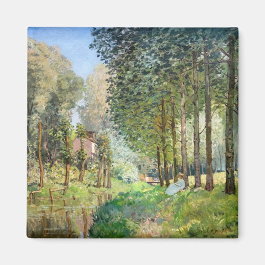 Alfred Sisley - Rust langs de beek Magneet (Voorkant)