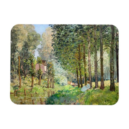 Alfred Sisley - Rust langs de beek Magneet (Horizontaal)