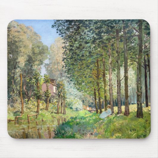Alfred Sisley - Rust langs de beek Muismat (Voorkant)