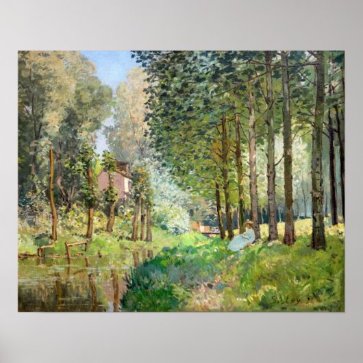 Alfred Sisley - Rust langs de beek Poster (Voorkant)