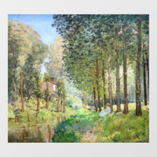 Alfred Sisley - Rust langs de beek Raamsticker
