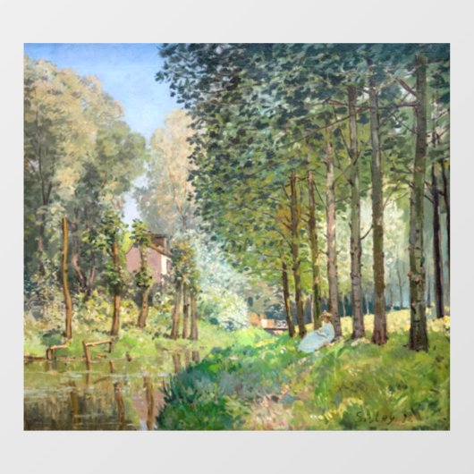 Alfred Sisley - Rust langs de beek Raamsticker (Vel)