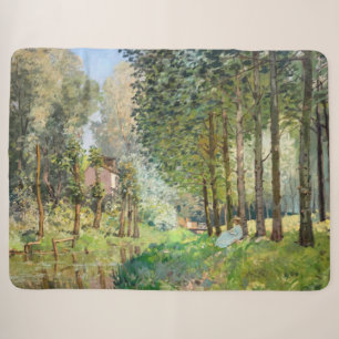 Alfred Sisley - Rust langs de beek Sherpa Deken