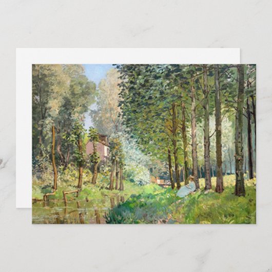 Alfred Sisley - Rust langs de Stroom Bedankkaart (Voorkant / Achterkant)