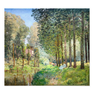 Alfred Sisley - Rust langs de Stroom Foto Afdruk