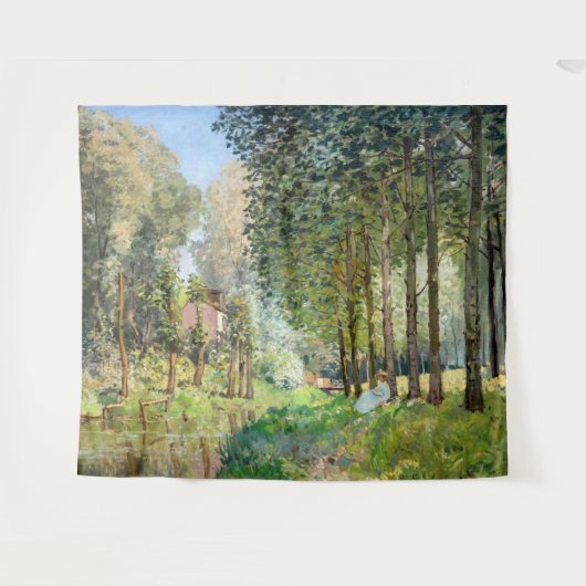 Alfred Sisley - Rust langs de stroom Wandkleed (Voorkant (horizontaal))