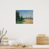 Alfred Sisley - Sahurs Meadows in Morning Sun Poster (Keuken)