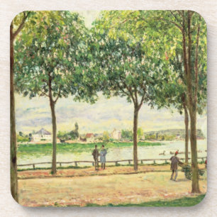 Alfred Sisley Straat van de Spaanse kastanjebome Drankjes Onderzetter