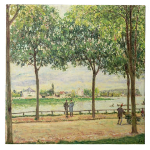 Alfred Sisley Straat van de Spaanse kastanjebome Tegeltje