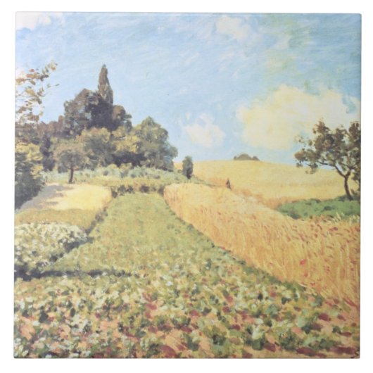 Alfred Sisley | Tarweveld Tegeltje (Voorkant)