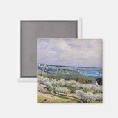 Alfred Sisley - Terrace in Saint-Germain, lente Magneet (Voorkant / Achterkant)