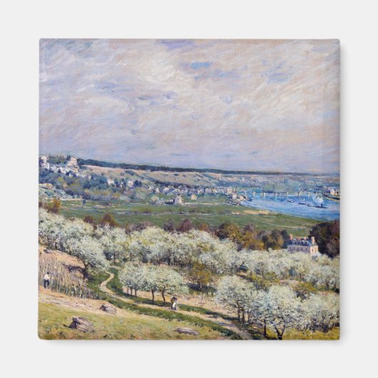Alfred Sisley - Terrace in Saint-Germain, lente Magneet (Voorkant)