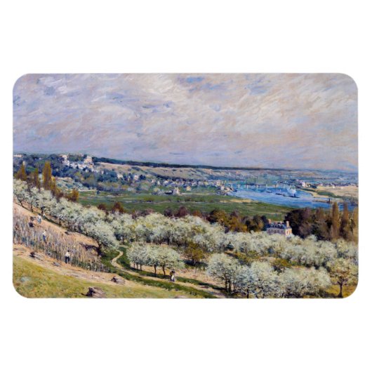 Alfred Sisley - Terrace in Saint-Germain, lente Magneet (Horizontaal)