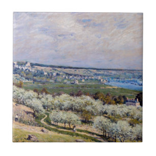 Alfred Sisley - Terrace in Saint-Germain, lente Tegeltje