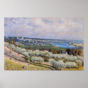 Alfred Sisley - Terras aan de Saint-Germain, Lente Poster