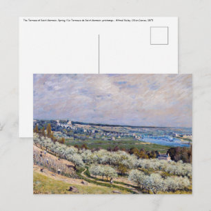 Alfred Sisley - Terras bij Saint-Germain, Lente Briefkaart