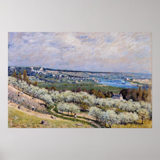 Alfred Sisley - Terras bij Saint-Germain, Lente Poster (Voorkant)