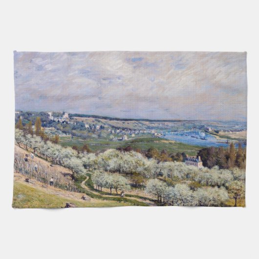 Alfred Sisley - Terras bij Saint-Germain, Lente Theedoek (Horizontaal)